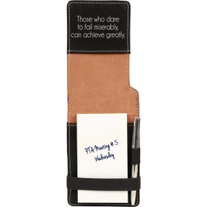 3 1/4" x 4 3/4" Laserable Leatherette Mini Notepad with Pen