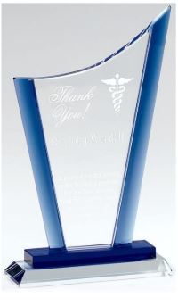 CRYSTAL CURVED PEAK WITH BLUE EDGE