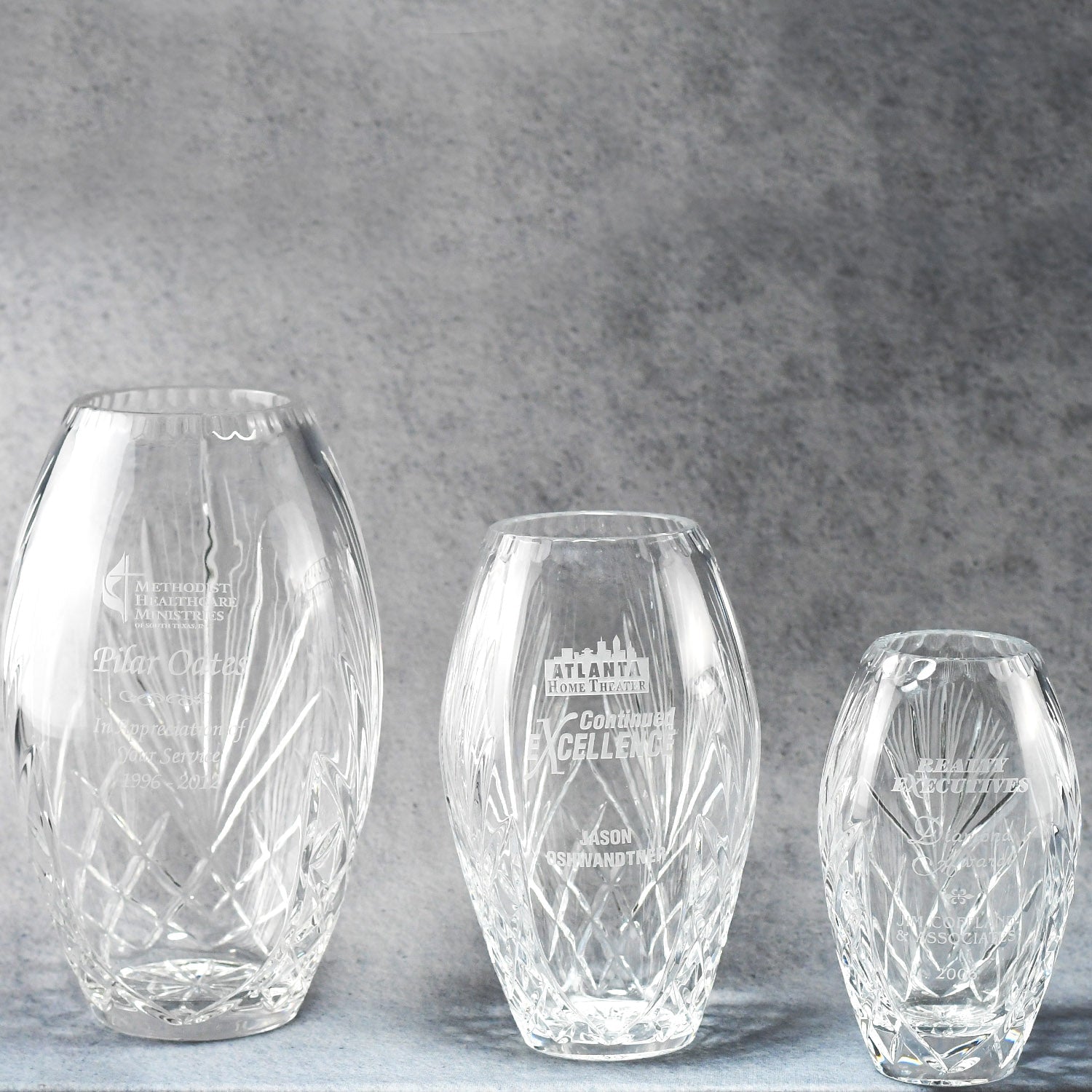 Crystal Barrel Vase